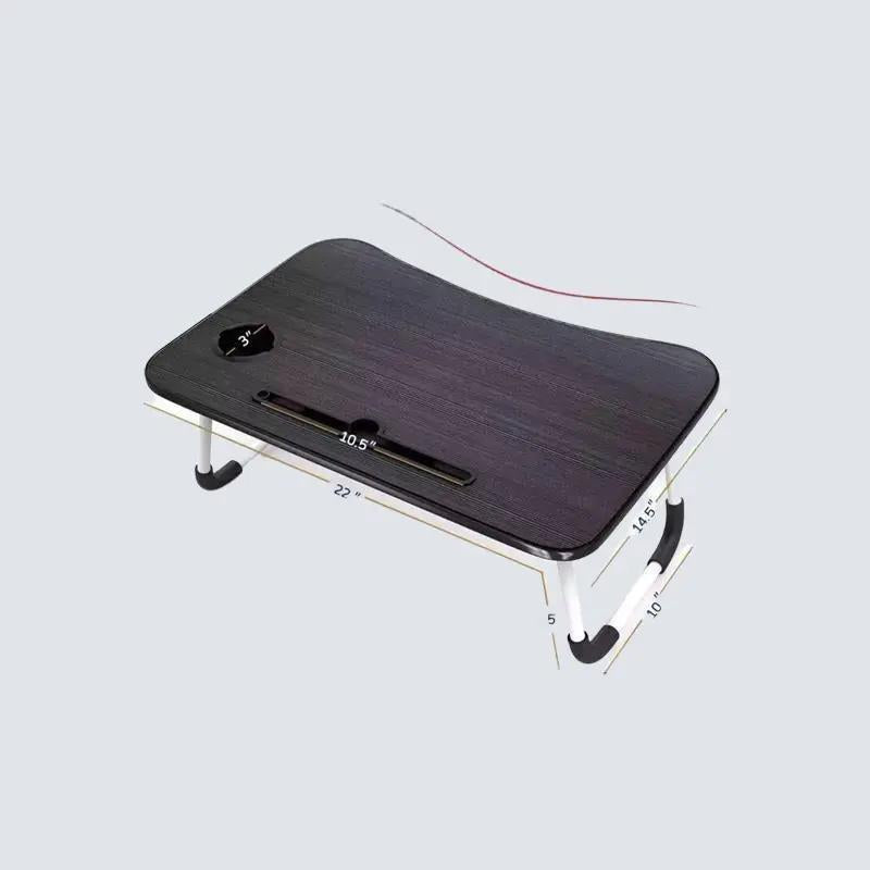 Foldable Mini Laptop Desk Tray Lap Stand Bed Table Notebook Tray Cup Slot