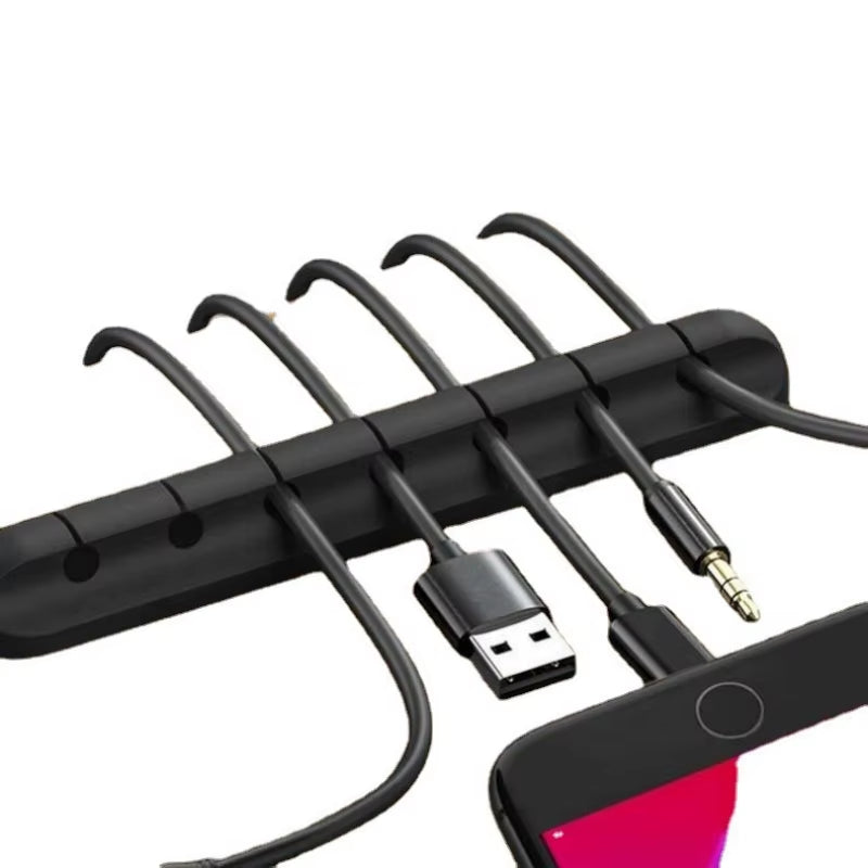 Organize Your Space: Versatile Adhesive Cable Winders for Desk & Office - 3/5/7 Clip Options!