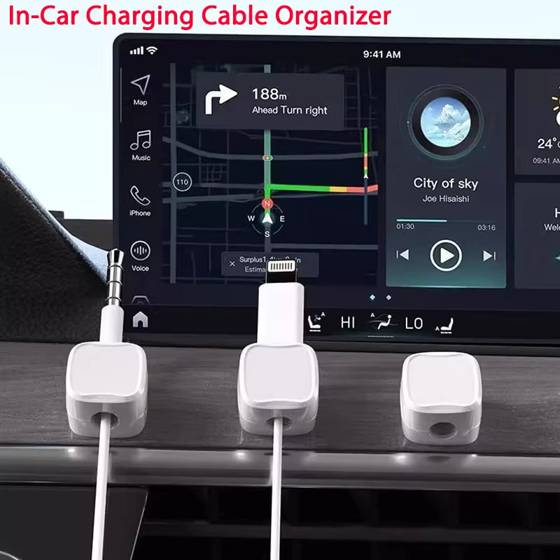 Magnetic Cable Clip - Adhesive Wire Keeper & Cord Organizer for Home & Office Desk Management