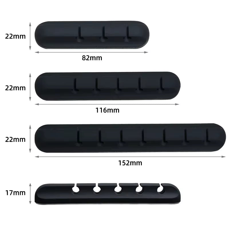 Organize Your Space: Versatile Adhesive Cable Winders for Desk & Office - 3/5/7 Clip Options!