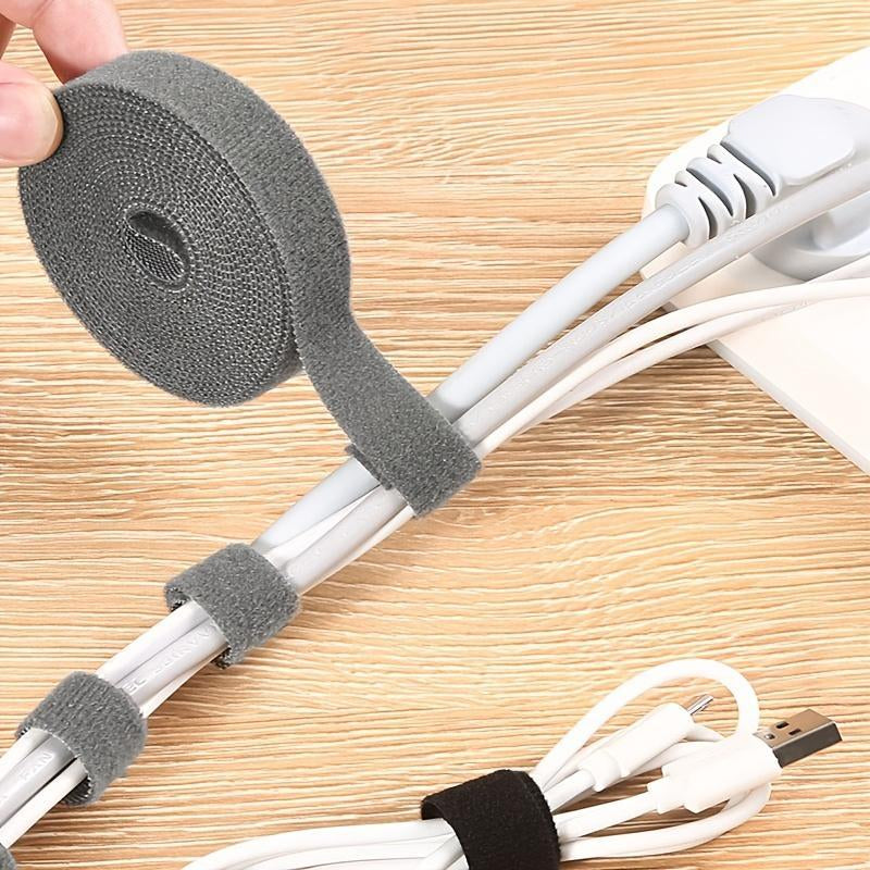 Cable Management Straps, 3M/9.84Ft Cable Ties Roll, Modern Adjustable Cable Ties for Charging Cords, Summer Home Items
