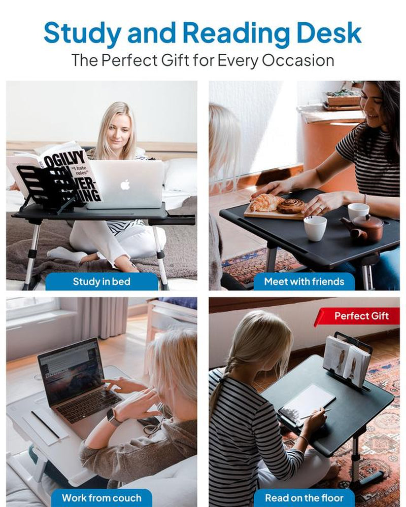 Cooper Desk PRO Adjustable Laptop Table | Portable Bed Desk, Lap Desk, Laptop Stand for Bed, Couch, or Floor