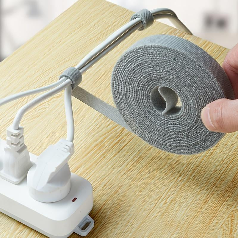 Cable Management Straps, 3M/9.84Ft Cable Ties Roll, Modern Adjustable Cable Ties for Charging Cords, Summer Home Items
