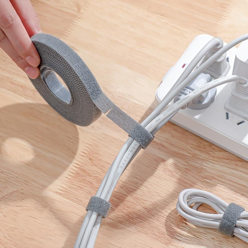 Cable Management Straps, 3M/9.84Ft Cable Ties Roll, Modern Adjustable Cable Ties for Charging Cords, Summer Home Items
