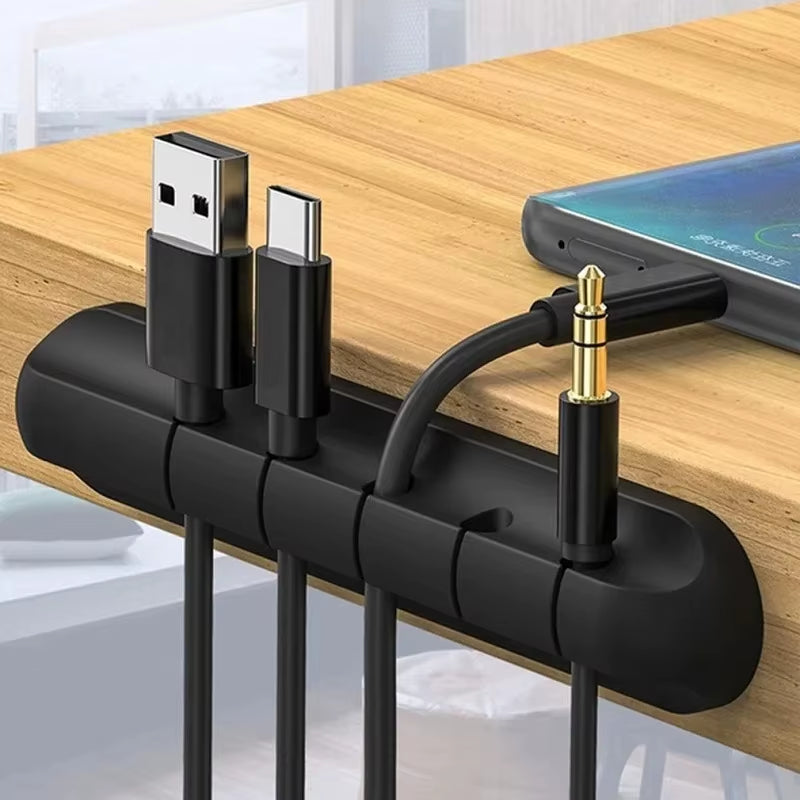 Organize Your Space: Versatile Adhesive Cable Winders for Desk & Office - 3/5/7 Clip Options!